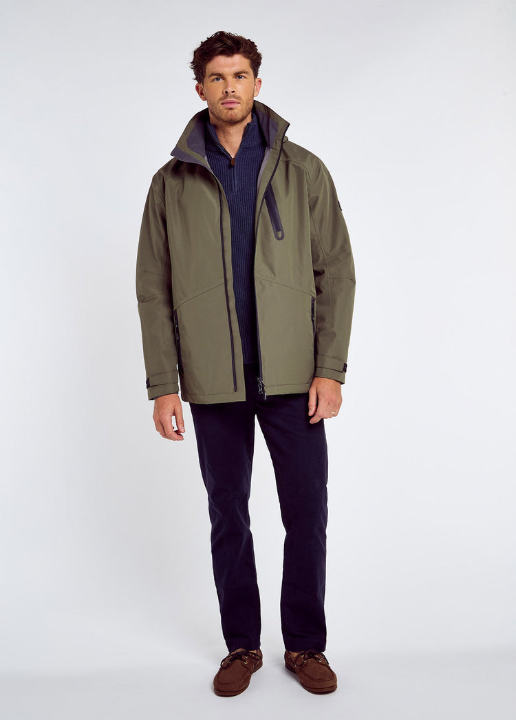 Crossbarry Men's waterproof jacket - Kelp