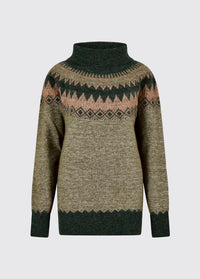 Devlin Women's Fair Isle pattern sweater - Olive