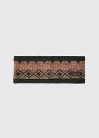 Drumroe Knitted Fair Isle Pattern Headband - Olive Multi