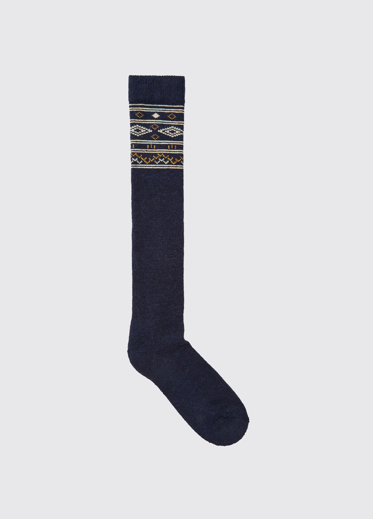 Rolestown Fair Isle Alpaca socks - Navy