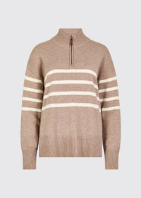 Fonthill Women’s Zip Neck Sweater - Taupe