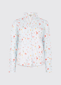 Fuchsia Ladies' printed long-sleeve shirt - pale blue