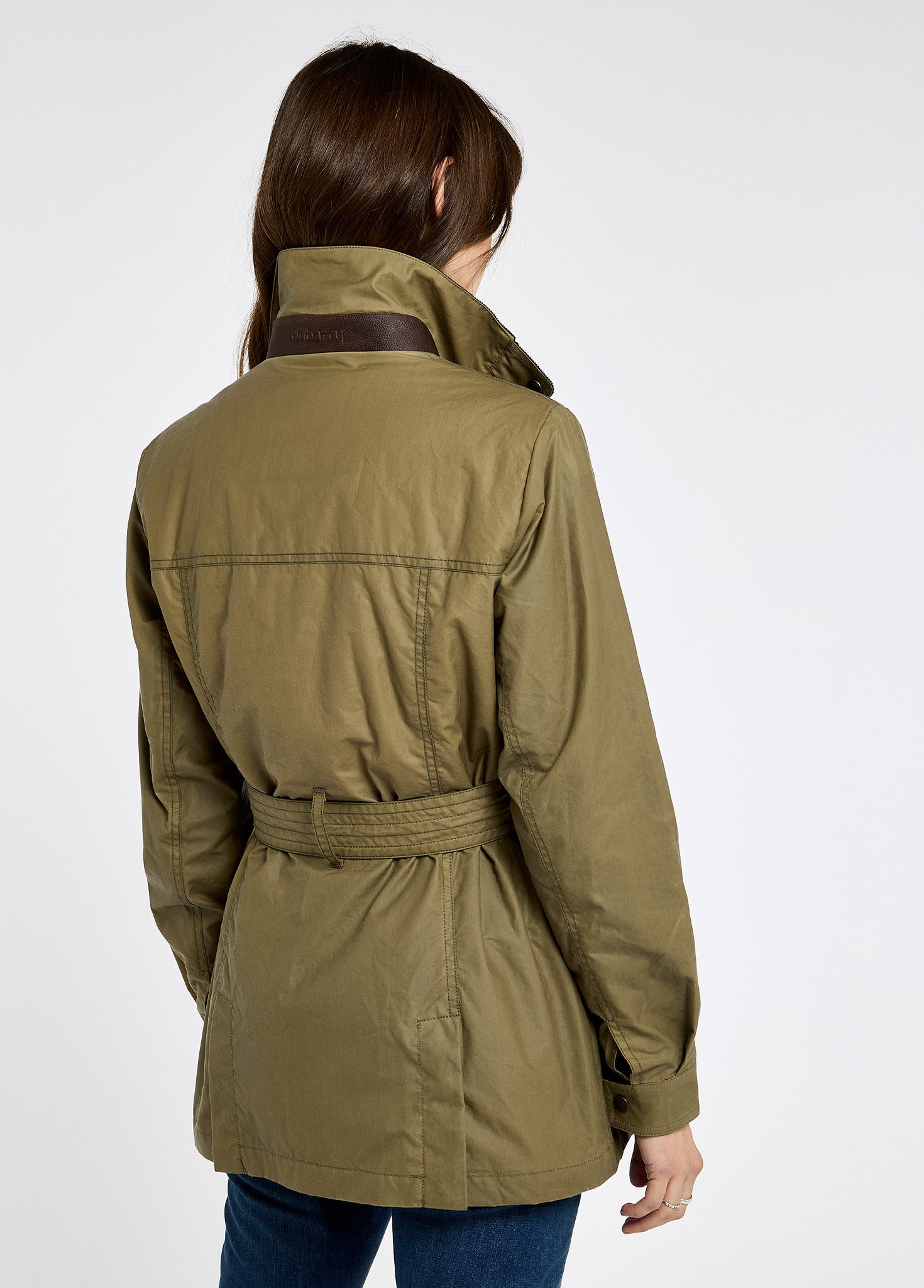 Gandon Women's Belted Waxed Cotton Coat - Golden Khaki