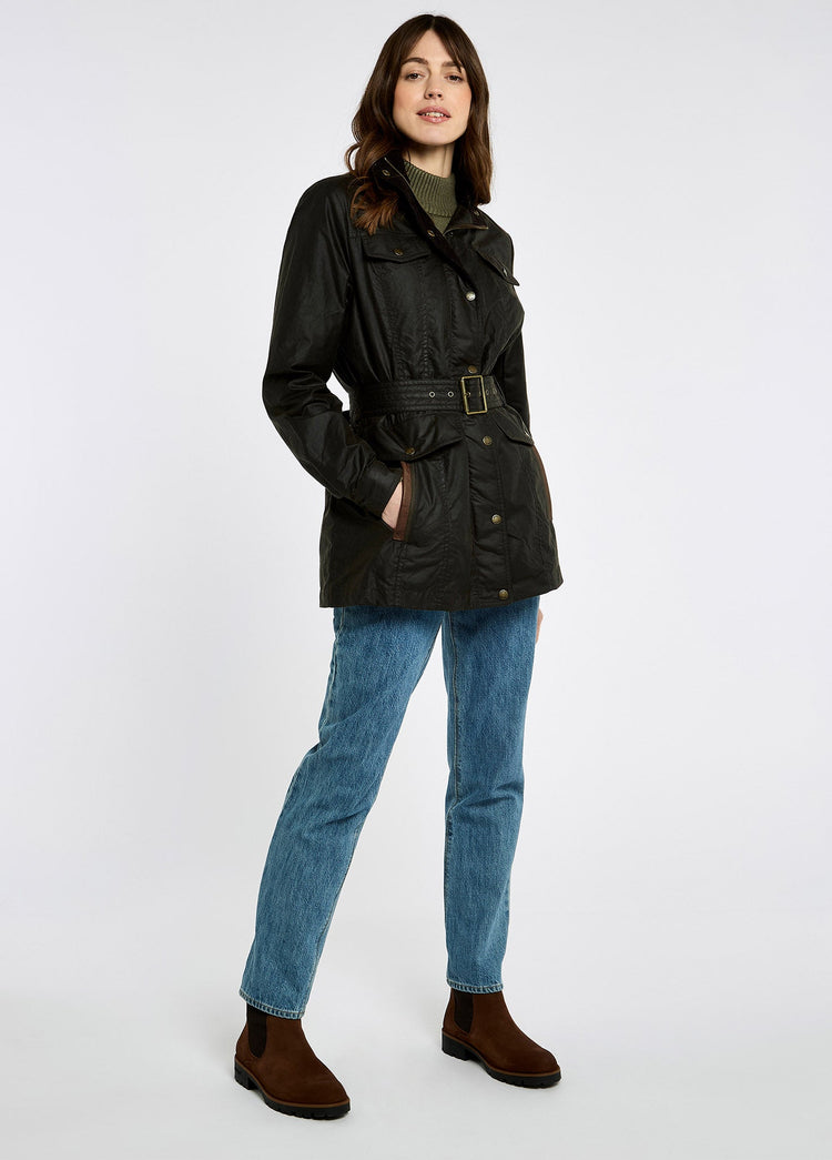 Gandon Women's waxed cotton coat - Verdigris