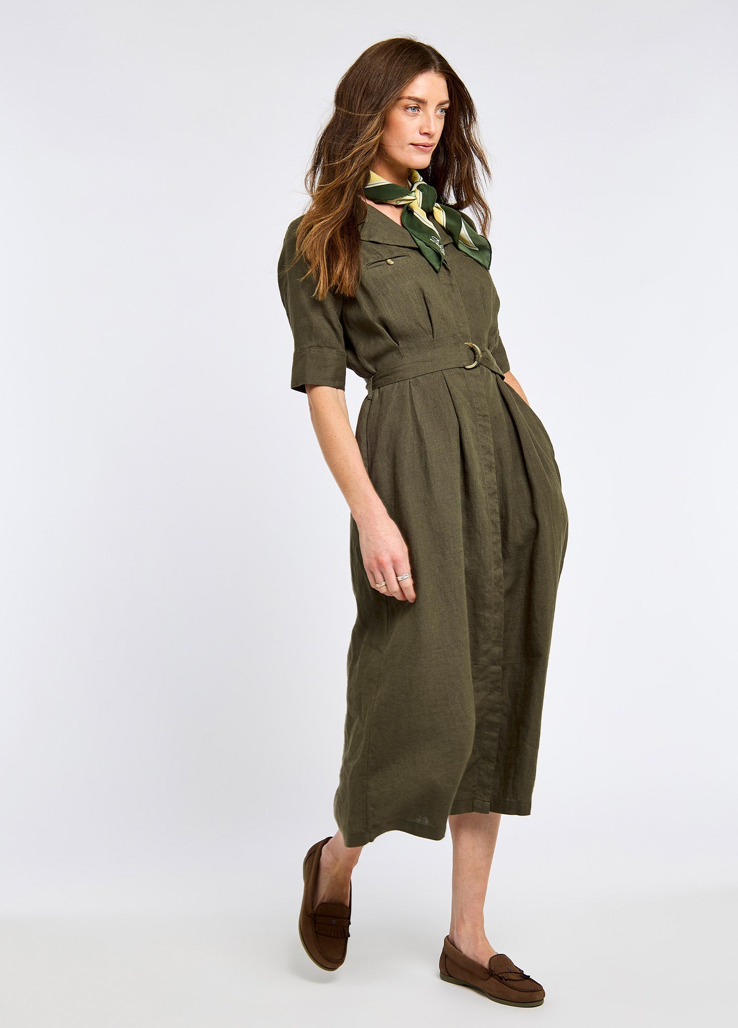 Dubarry Gaynor Ladies' Linen Dress - Khaki Dubarry Gaynor Ladies' Linen Dress - Khaki