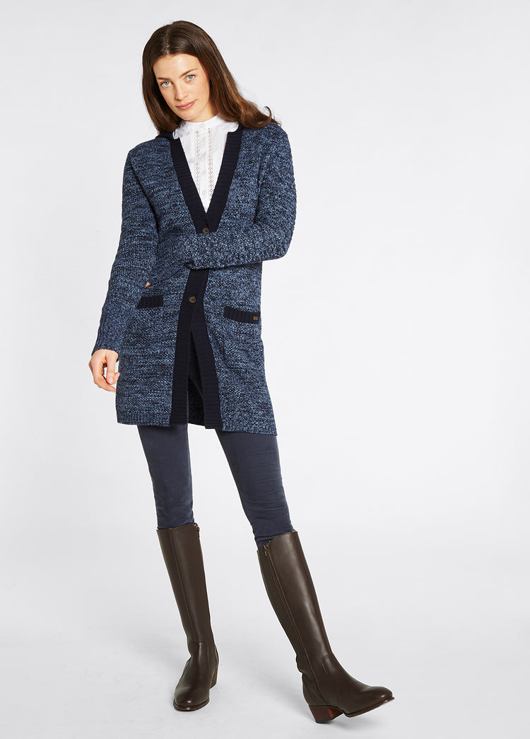 Hanley Ladies' Long Knit Cardigan - Navy - Sample