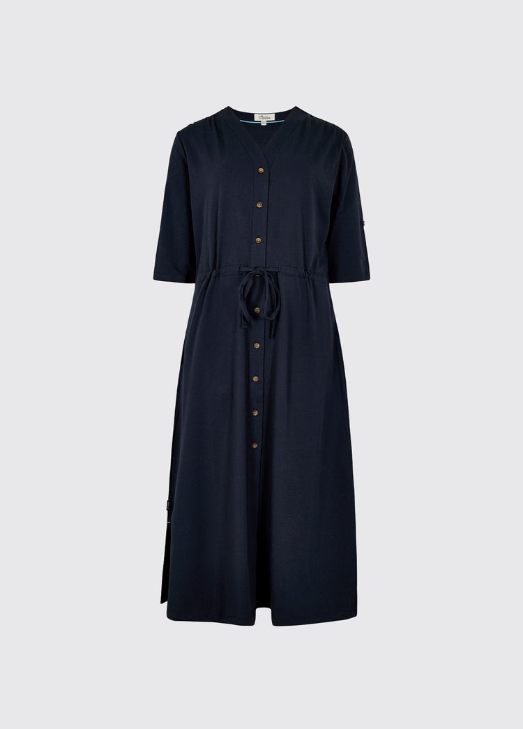 Hanlon Ladies' midi length shirt dress - Navy