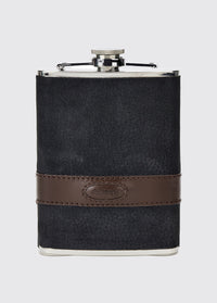 Rugby Mens Hipflask - Black/Brown