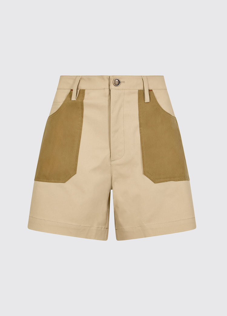 Hyland shorts with wax cotton combo - Sand