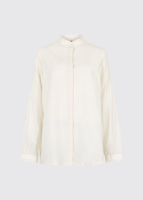Iris Women's ruffle trim blouse - Ivory