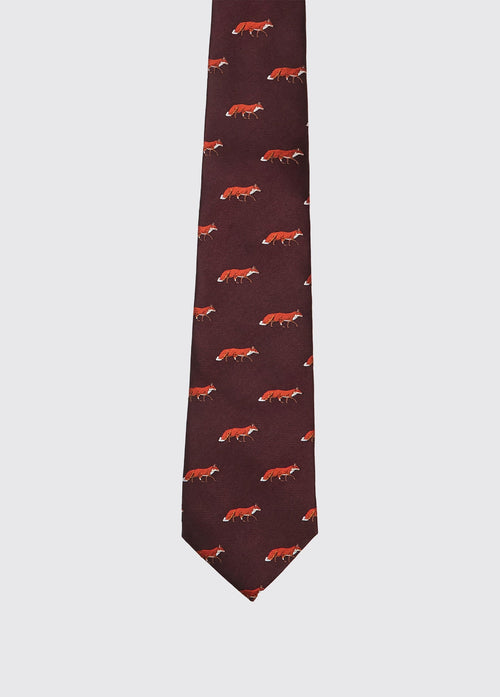 Kavanagh 100% silk woven tie - Merlot