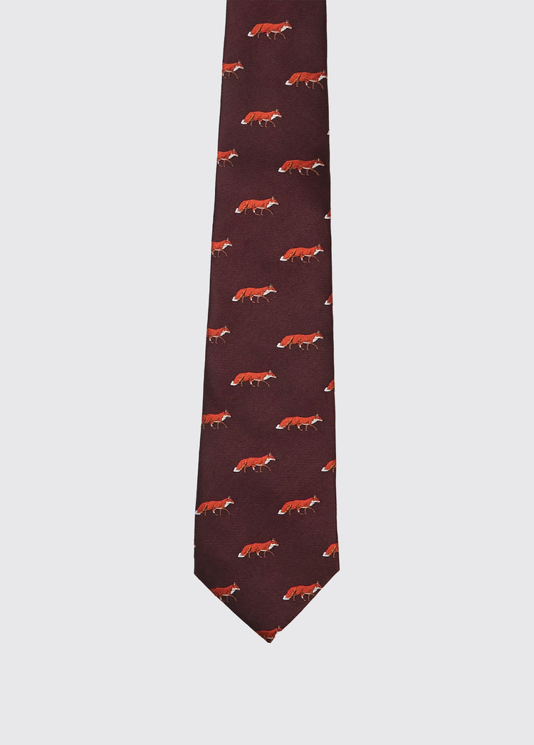 Kavanagh 100% silk woven tie - Merlot