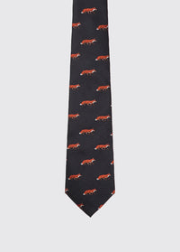 Kavanagh 100% silk woven tie - Navy