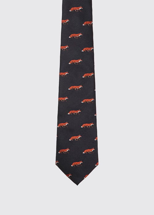 Kavanagh 100% silk woven tie - Navy