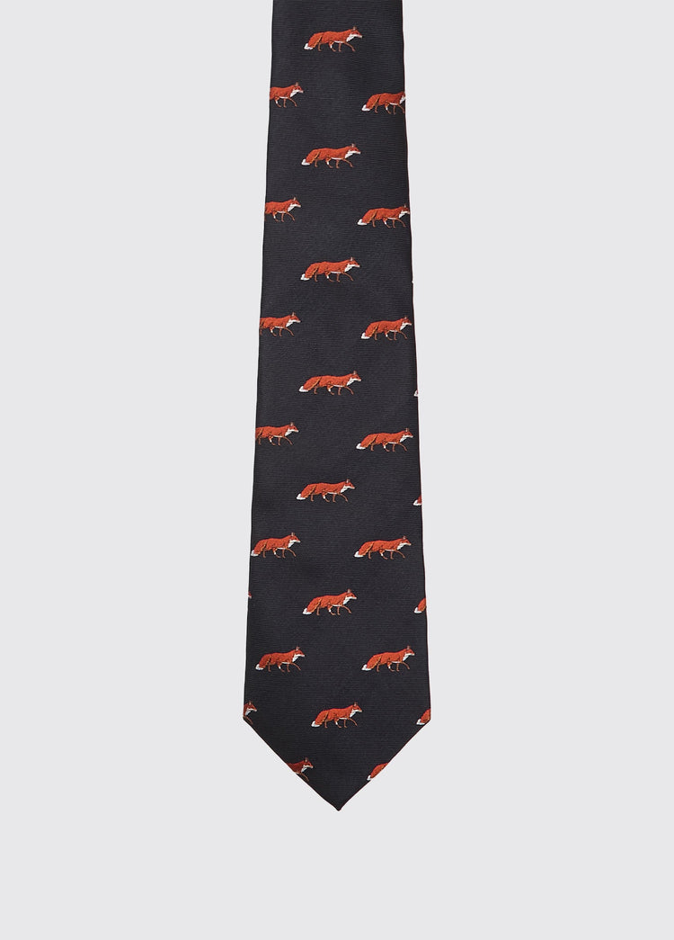 Kavanagh 100% silk woven tie - Navy