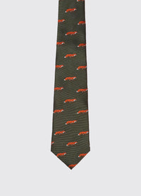 Kavanagh 100% silk woven tie - Olive