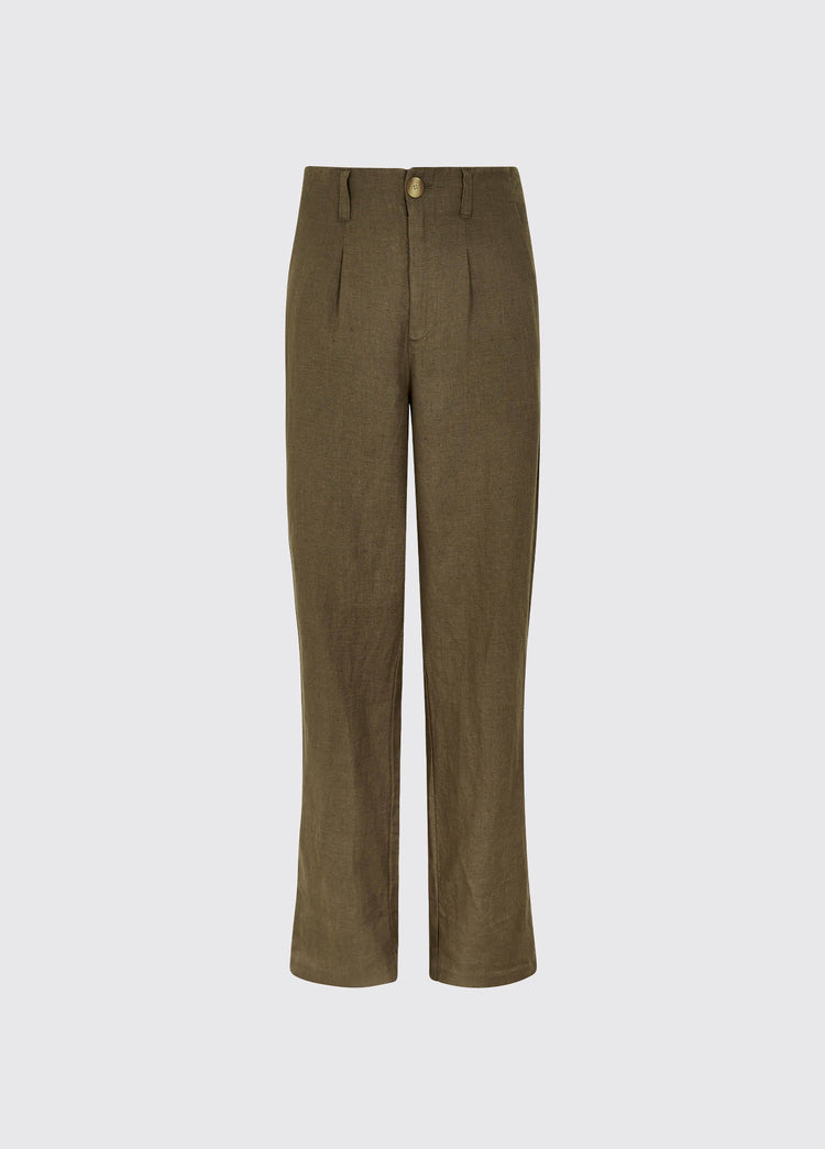 Kelby Ladies' linen trousers - Khaki