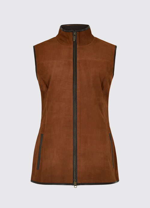 Kingston Ladies' Leather Vest - Chestnut - Sample