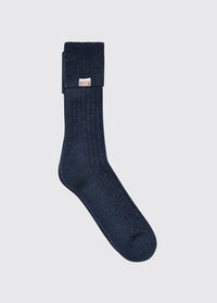 Holycross Alpaca Socks - Navy