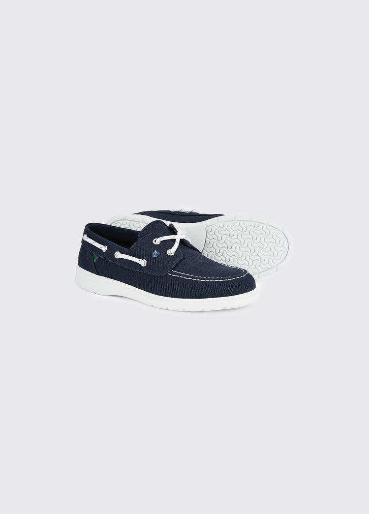 Biarritz Canvas Boat Shoe - Navy