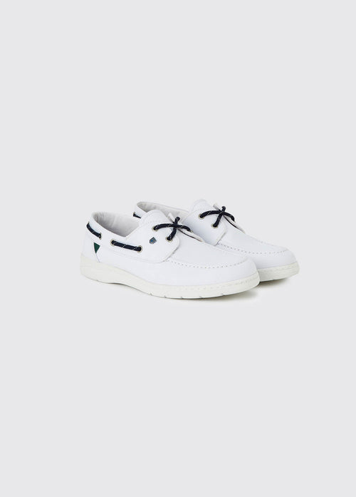 Biarritz Canvas Boat Shoe - White