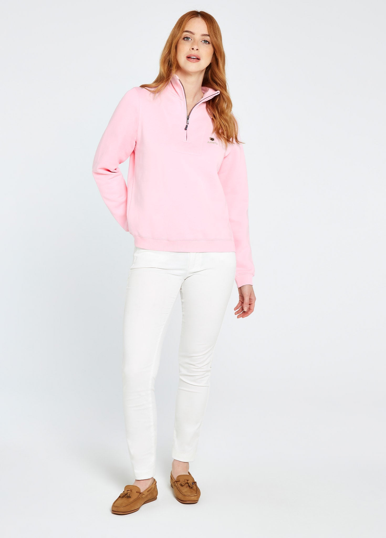 Castlemartyr Women's Quarter Zip Sweatshirt - Pink Castlemartyr Women's Quarter Zip Sweatshirt - Pink