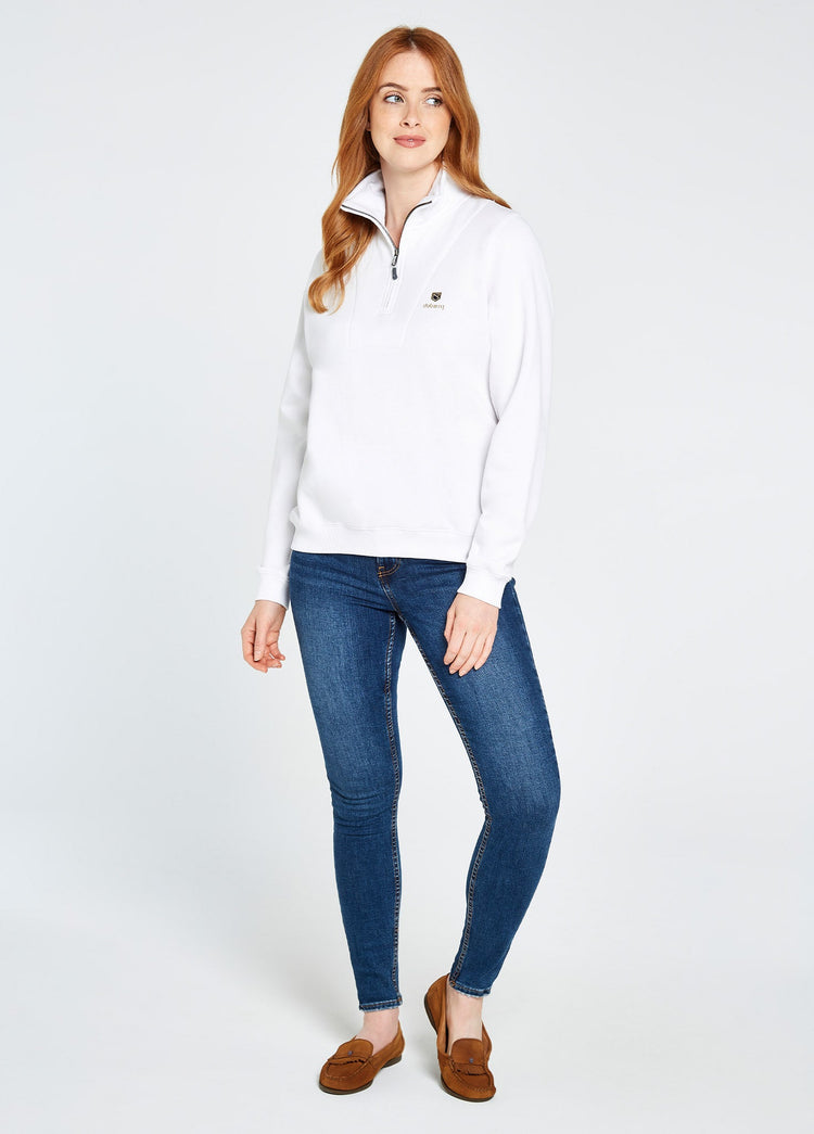 Castlemartyr Women's Quarter Zip Sweatshirt- White