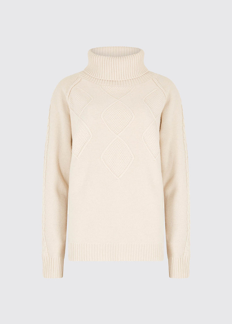 Belleek Chunky Roll Neck Sweater - Chalk