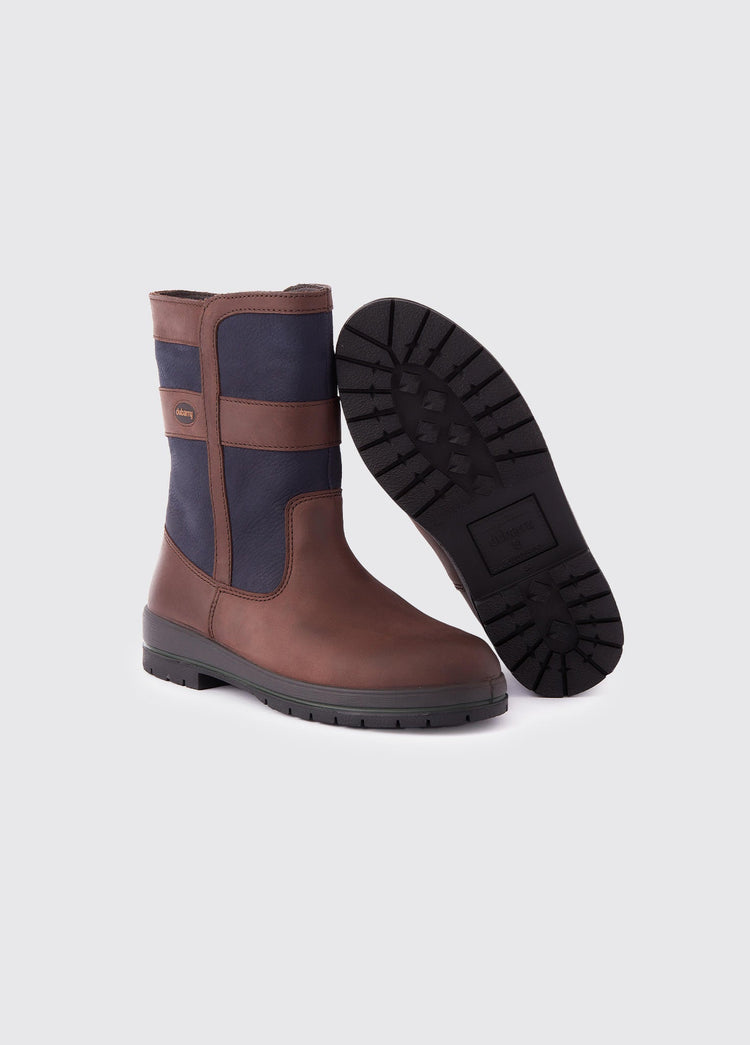 Roscommon Ladies' Short Rain Boot - Navy/Brown