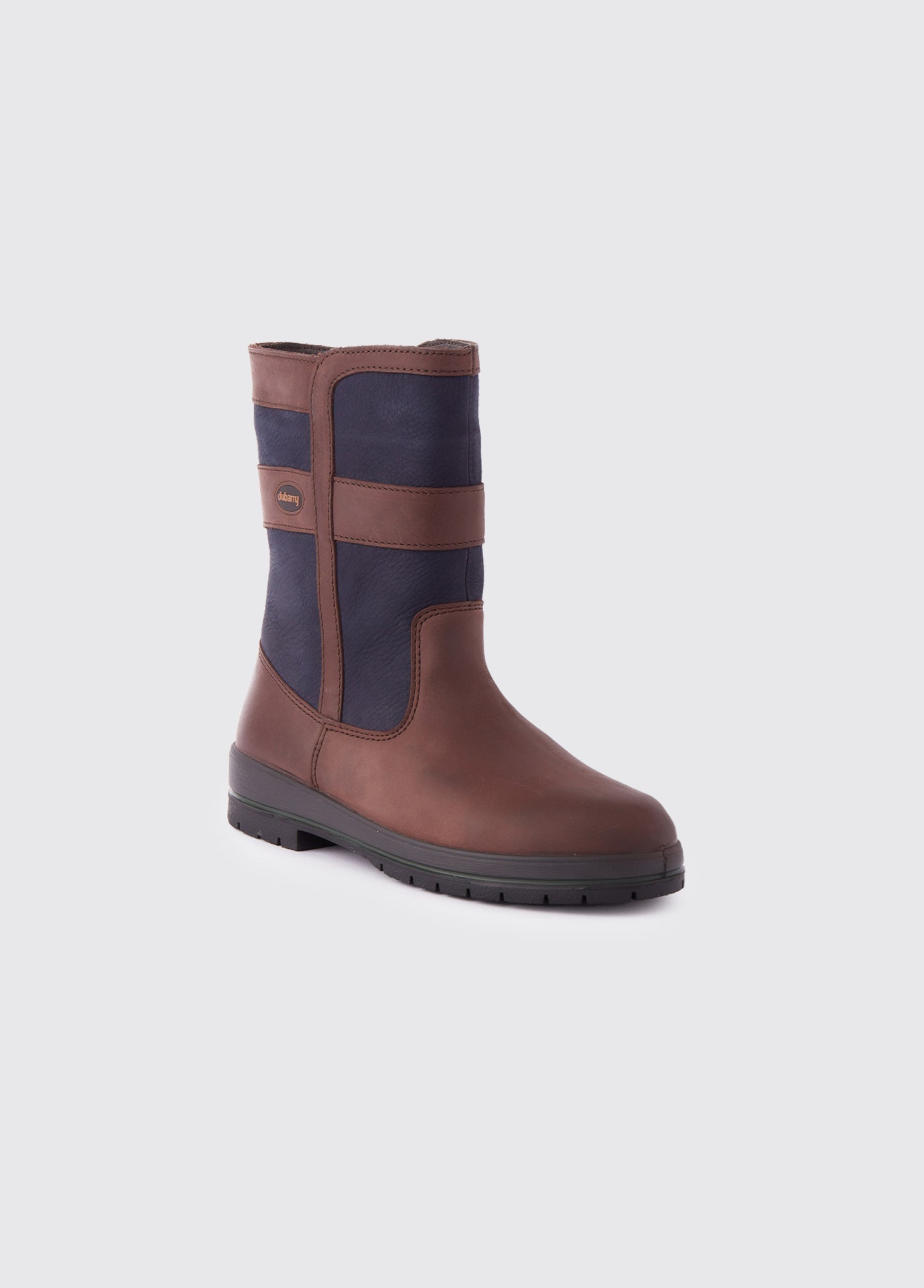 Roscommon Ladies Short Rain Boot Navy Brown