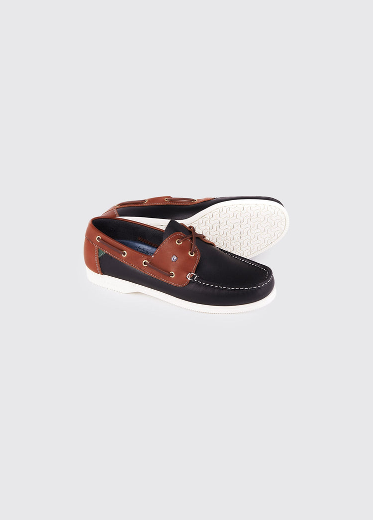 Admirals Boat Shoe - Navy/Brown