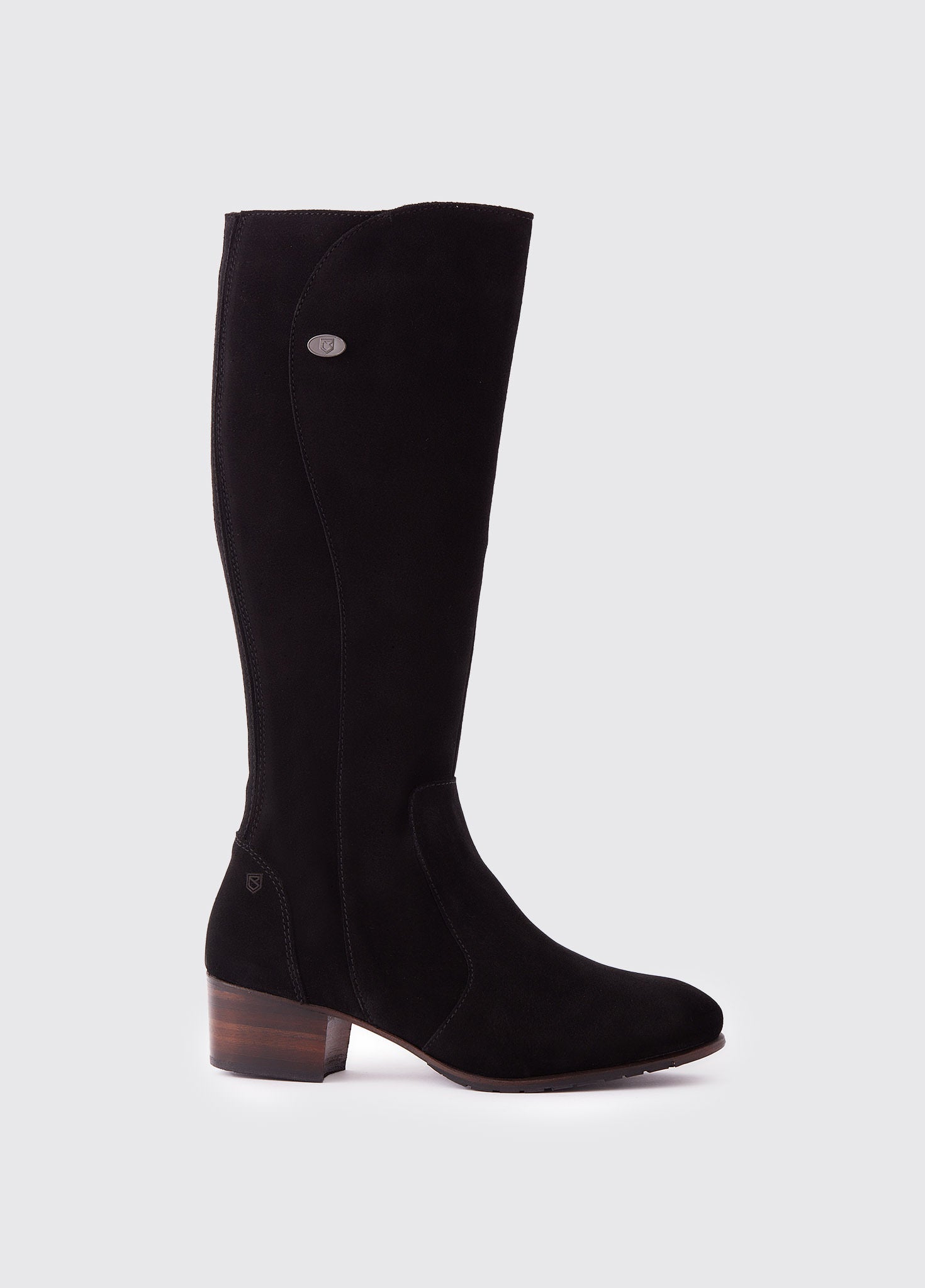 Downpatrick Knee High Suede Boot - Black