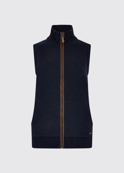 Sheedy Full Zip Sweater Vest - Navy