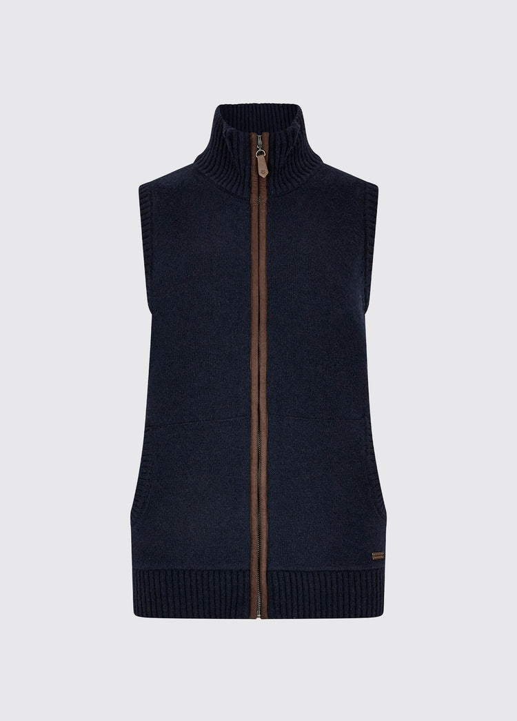 Sheedy Full Zip Sweater Vest - Navy