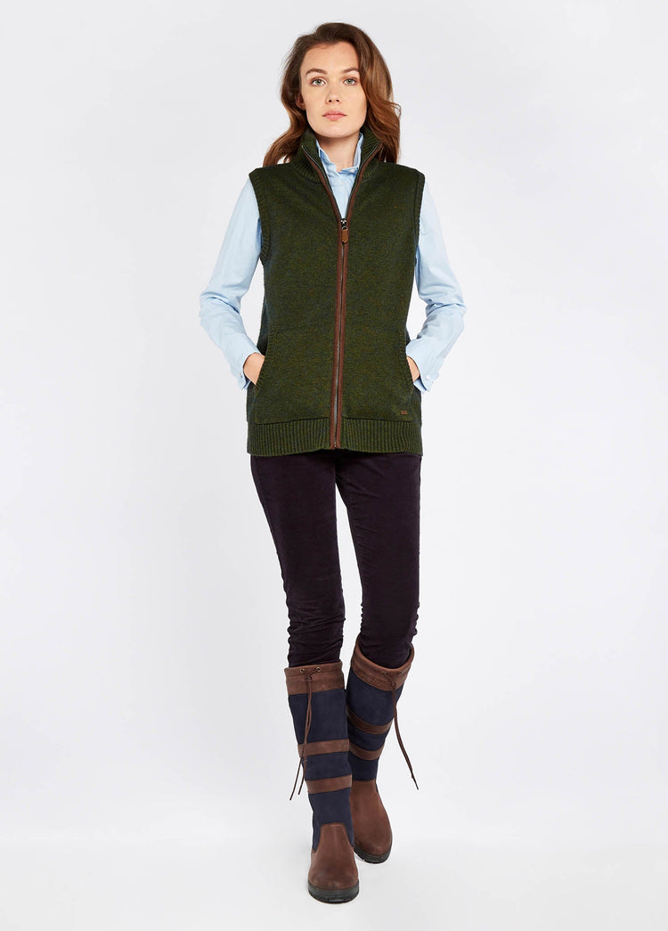 Sheedy Full Zip Sweater Vest - Olive