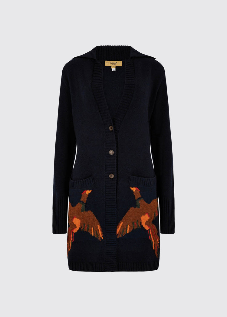 Dromore Pheasant Cardigan - Navy