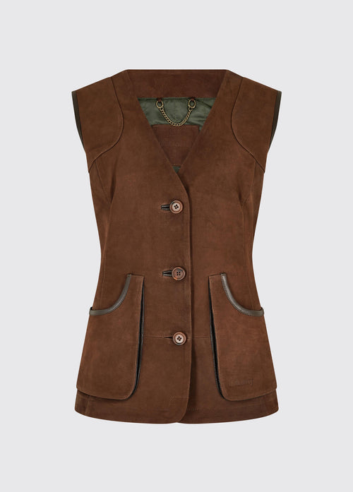 Allendale Leather Vest - Walnut