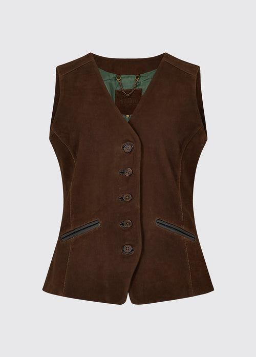 Greville Ladies Tailored Waistcoat - Walnut