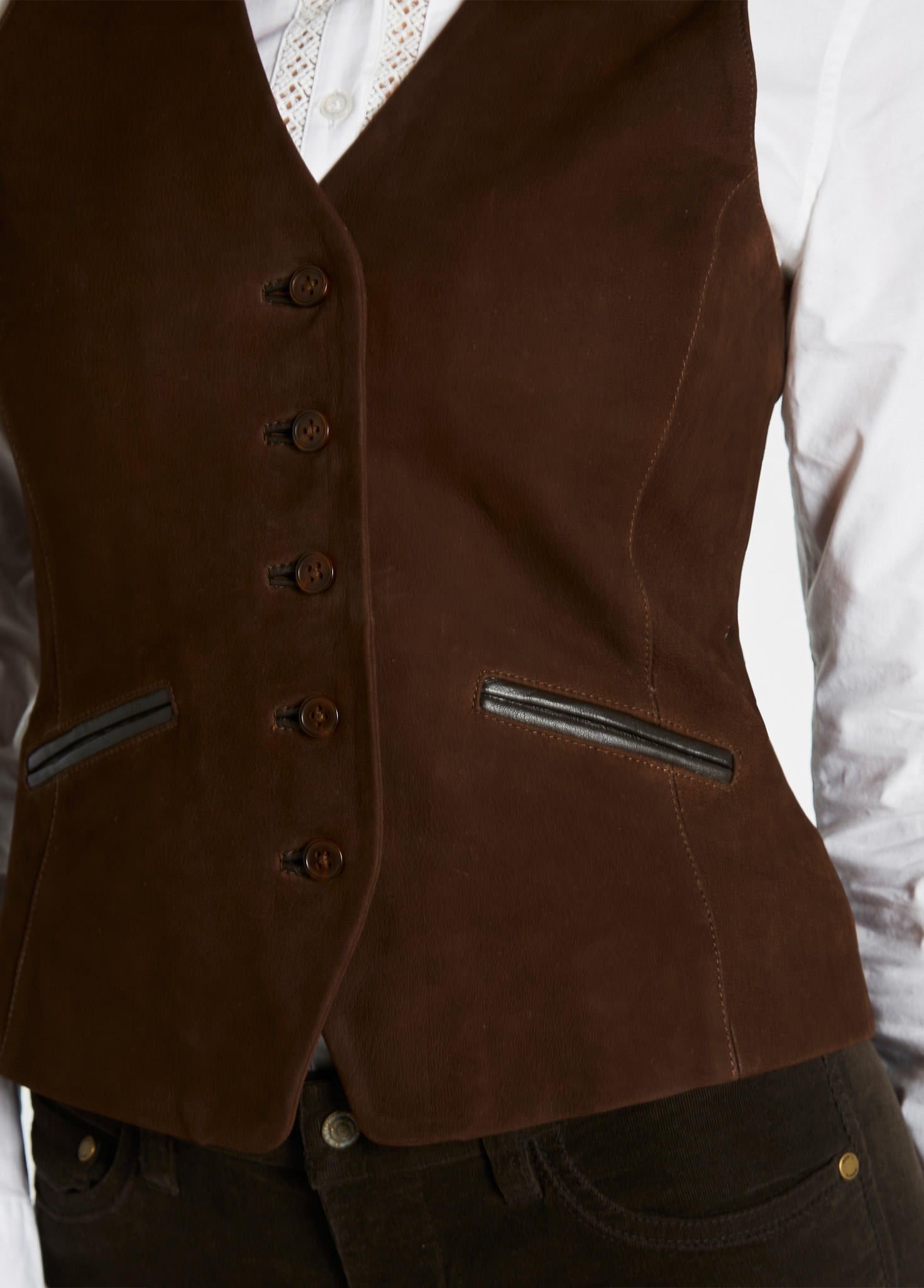 Greville Ladies' Tailored Waistcoat - Walnut