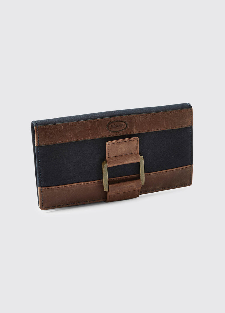 Dunbrody Ladies Leather Purse - Navy/Brown