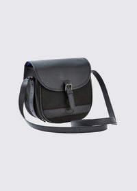 Clara Leather Saddle Bag - Black