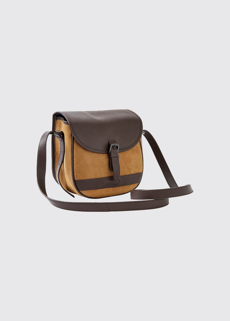 Clara Leather Saddle Bag - Brown