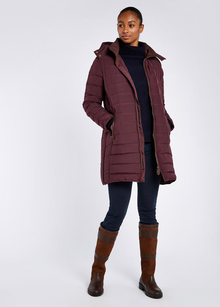 Ballybrophy Quilted Down Jacket - Currant