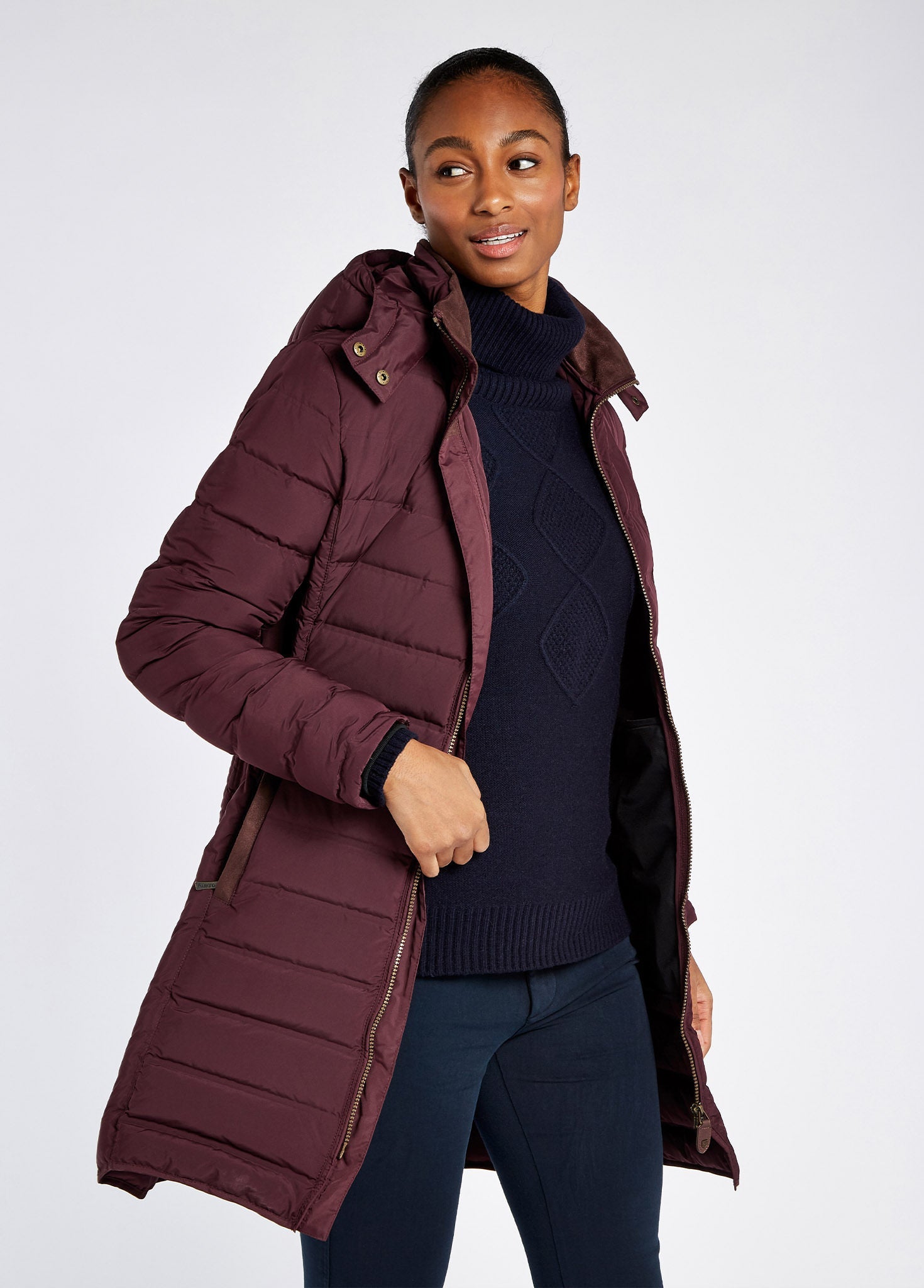 Ballybrophy Quilted Down Jacket Currant