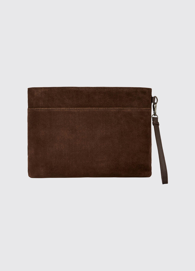 Millymount Ladies Suede Clutch - Cigar