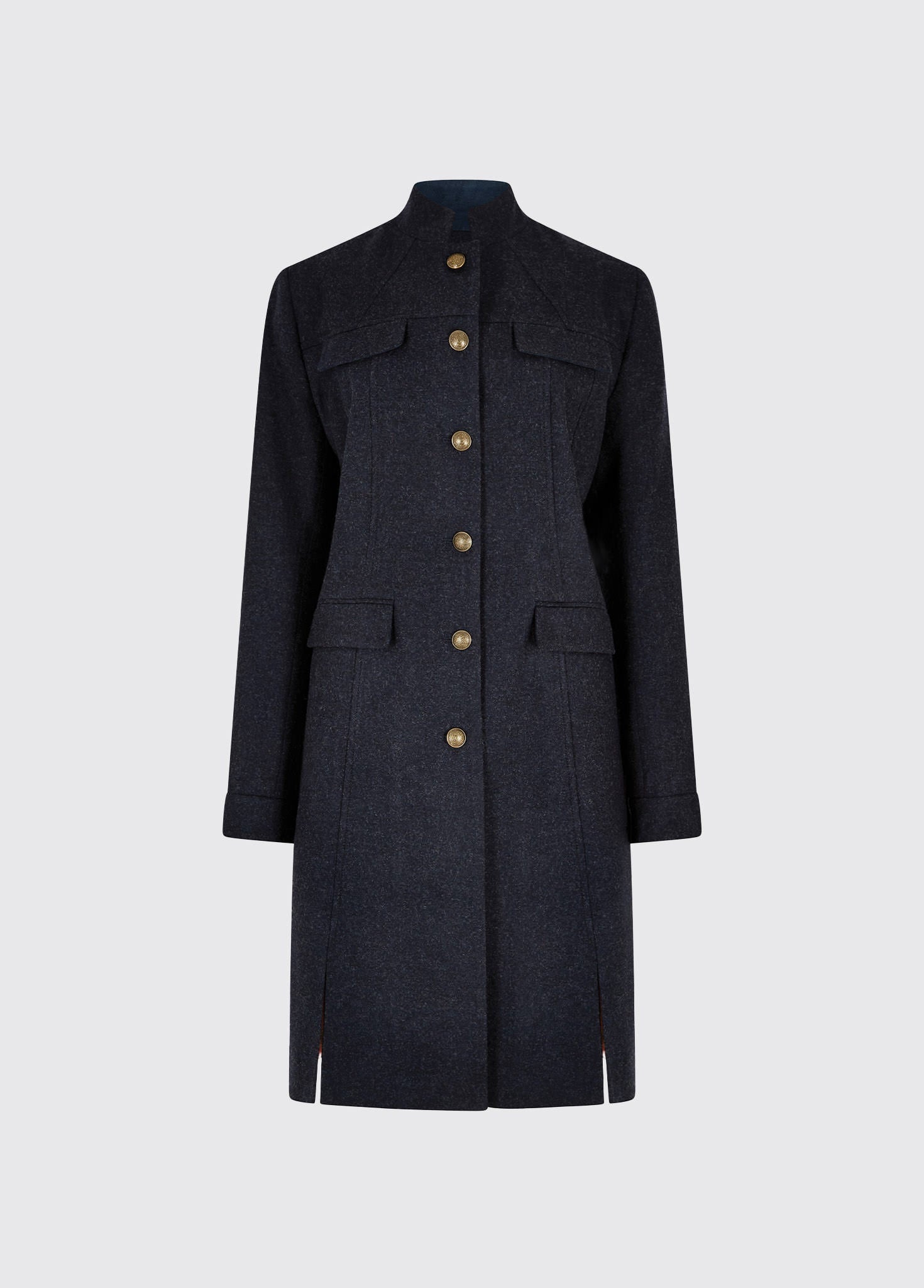 Navy tweed coat hotsell