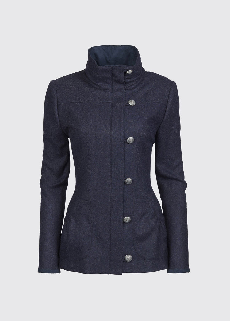 Bracken Tweed Coat - Navy