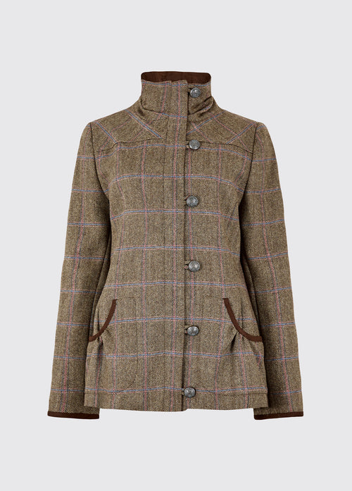 Bracken Tweed Coat - Woodrose