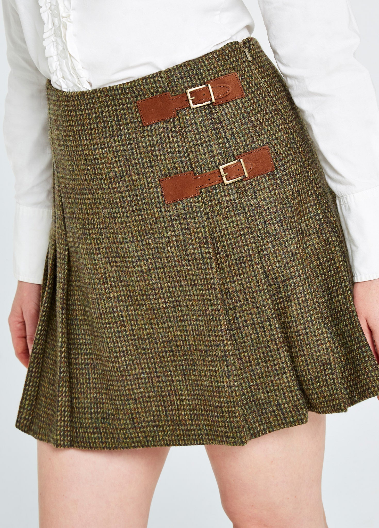 Blossom Tweed Skirt Heath