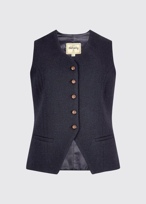 Robinswood Ladies' tweed waistcoat- French Navy